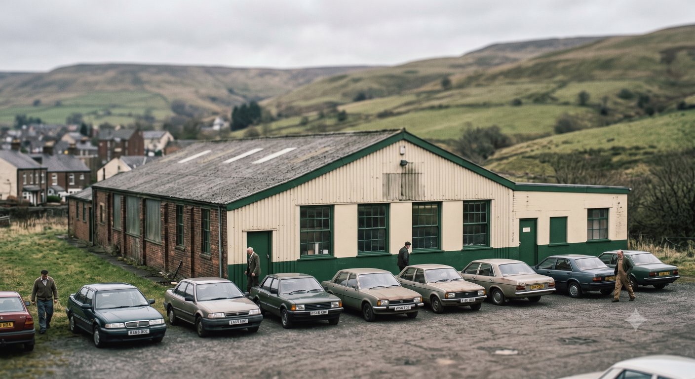 An established works on the edge of a British market town